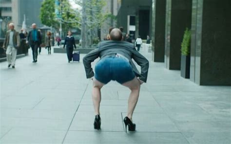Weird Advert Shows Middle Aged Man Twerking In Denim Hotpants And Heels
