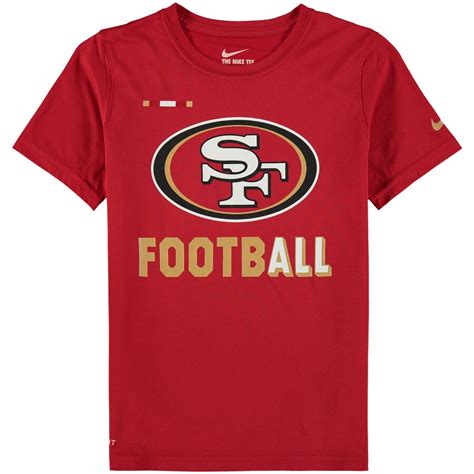 Youth San Francisco 49ers Nike Scarlet Legend Football Performance T Shirt