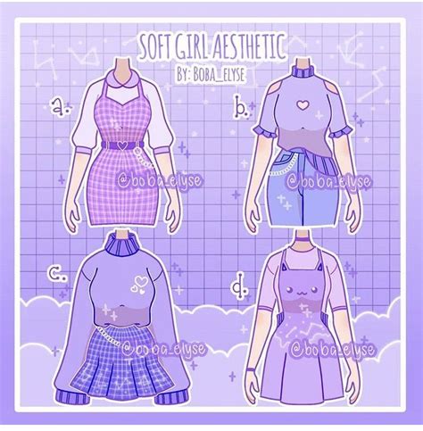 Bobaelyse Soft Girl Aesthetic Drawing Anime Clothes Fashion Design