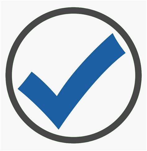 Blue Check Mark In Circle Transparent Background Check Mark Png Png