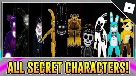 How To Unlock All Of The Secret Characters And Badges In Fredbears Mega Roleplay Roblox Youtube