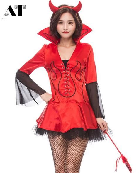 Adult Devil Costume For Womens Sexy Vampire Costume Halloween Party