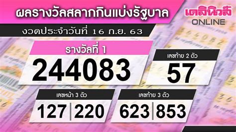 หายรัฐบาล ผลหวยรัฐบาล 16/04/64 มาแล้วจร้าผลสลากกินแบ่งรัฐบาลงวดนี้ เลขเด็ดออนไลน์ เราได้รายงานผลหวยกันแบบรวดเร็วทันใจเอาใจแฟนๆที่ค่อยติดตาม. ตรวจหวย16/9/63 ผลสลากกินแบ่งรัฐบาลวันนี้ 16 กันยายน 2563 ...