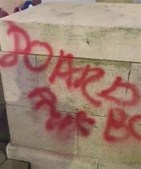 Outrage As Graffiti Tags Sprayed On City Centre Cenotaph Bristol Live
