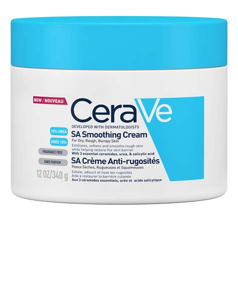 CeraVe SA Smoothing Cream | Renewing Salicylic Acid Body Cream for Dry png image
