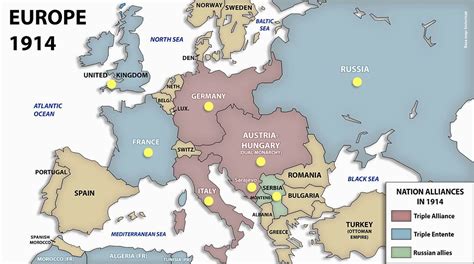 Map Of Europe 1914 Alliances Secretmuseum