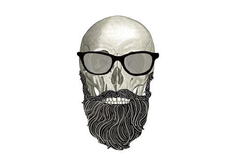 Hipster Skull I High Quality Framed Print Photowall