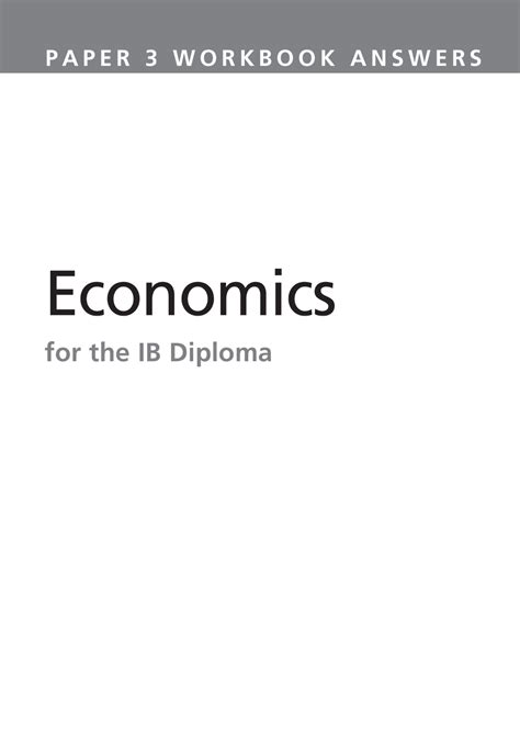 For The Ib Diploma Lecture Notes Microeconomics Docsity