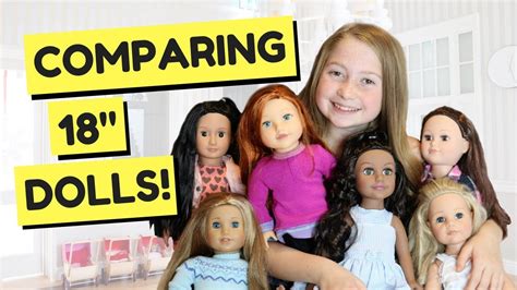 comparing 18 inch dolls american girl vs our generation journey girls rilyn dinyae youtube