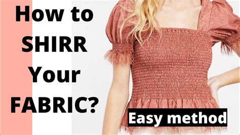 How To Shirr Fabric Shirring Tutorial How To Use Elastic Thread In Sewing Machine Youtube