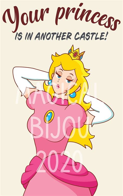 Pin Up Princess Peach 11x17 Art Print Etsy