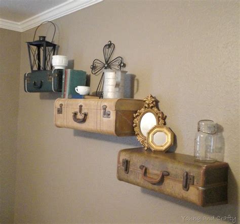 Suitcase Shelves Diy Projects Man Cave Decor