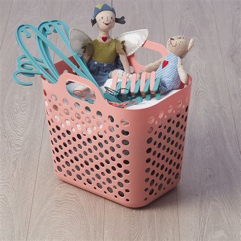 Slibb Flexible Laundry Basket Pink 24 L Ikea Eesti