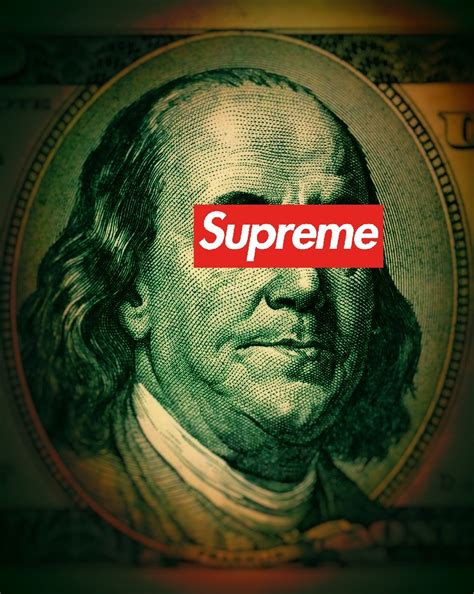 Supreme Wallpaper Dollar Benjamin Franklin Hd Wallpaper Noia Aleatória