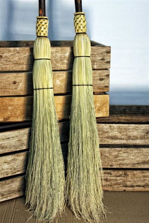 Rustic Wedding Broom Natural Branch Handle Besom Traditional Round