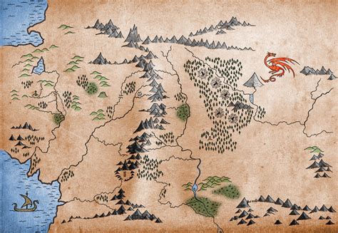 The Hobbit Middle Earth Map By Thiagomachado On Deviantart