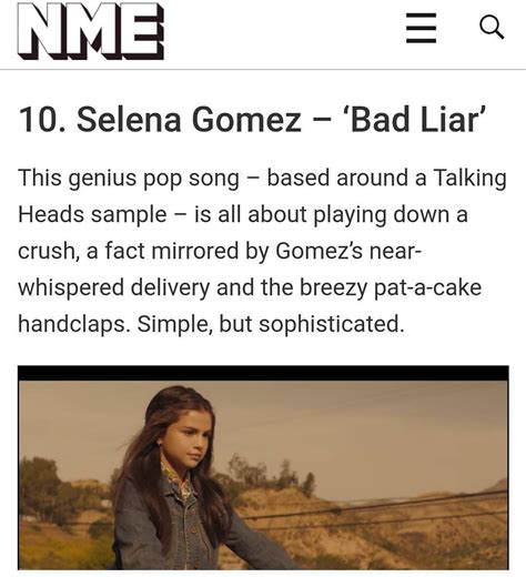 Nmes Tracks Of The Year 2017 10 Selena Gomez Bad Liar This Genius Pop