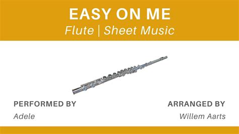Easy On Me Adele Flute Sheet Music Youtube