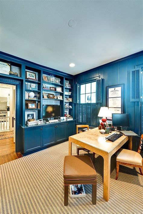 10 Eclectic Home Office Ideas In Cheerful Blue Blue Home Offices