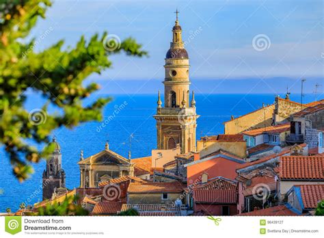 Old Town Of Menton On The French Riviera Stock Image Image Of Facade