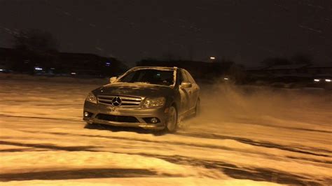 2009 Mercedes Benz C300 4matic Snow Drifting Youtube