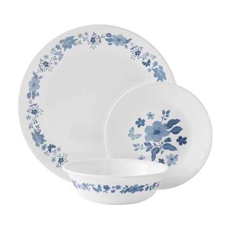 The Pioneer Woman By Corelle 12 Piece Dinnerware Set Evie Blue