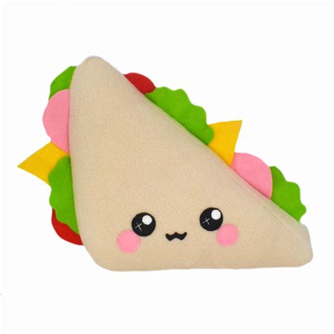Sandwich Triangle Plushie Novelty Pillow Soft Toy Kawaii Food