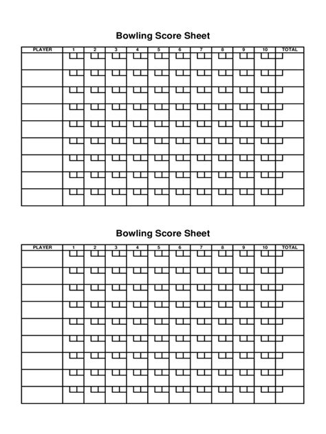 2021 Bowling Score Sheet Fillable Printable Pdf And Forms Handypdf