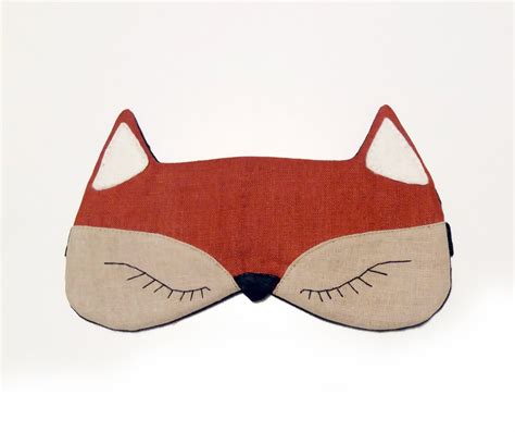 Fox Eye Sleep Mask Cute Kawaii Fox Sleep Mask Plush Fox Etsy