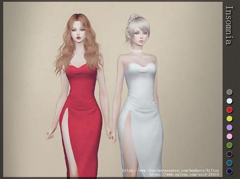 Insomnia Dress By Arltos From Tsr • Sims 4 Downloads