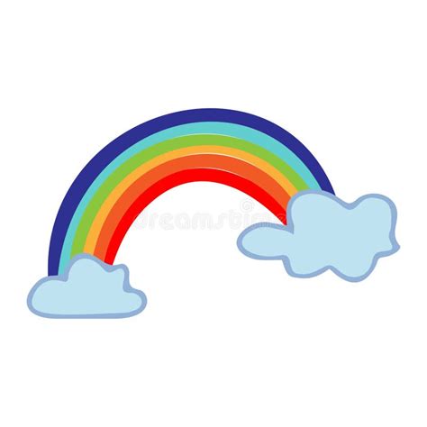 Colorful Cartoon Rainbow Stock Vector Illustration Of Enjoy 216256388