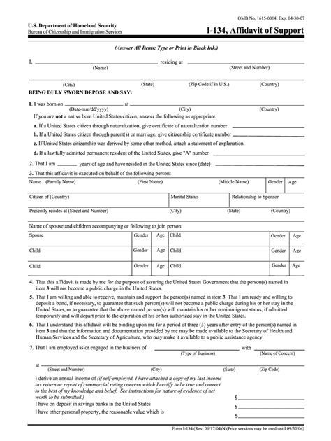 Uscis I 134 2016 2022 Fill And Sign Printable Template Online Us