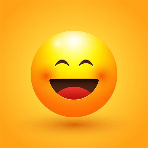 Premium Vector Happy Face Emoji Illustration