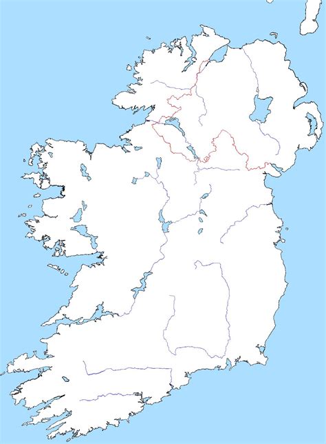 Blank Map Of Ireland With Rivers Map Of Blank Map Of Ireland With