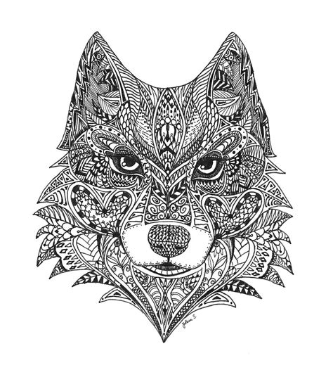 Zentangle Wolf By Light Lein On Deviantart