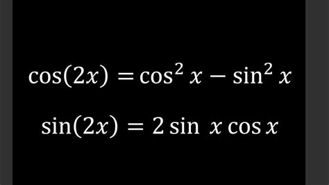 pembuktian cos2x cos 2x sin 2x dan sin 2x 2sinxcosx trigonometry explanation eps 29 how to