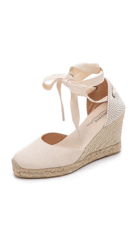 Soludos Tall Wedge Espadrilles In Pink Lyst