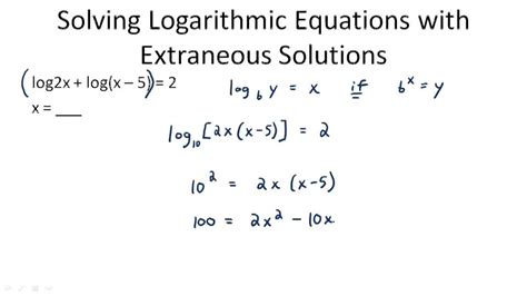 Logarithmic Equations Examples