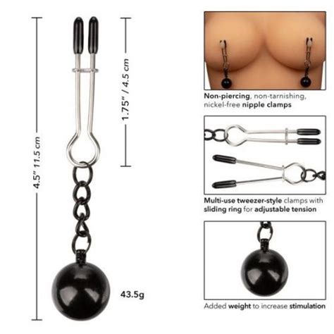 Nipple Play Nipple Grips Weighted Tweezer Clamps Sex Toys And Adult
