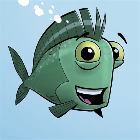 Fresco Cartoon Fish On Behance