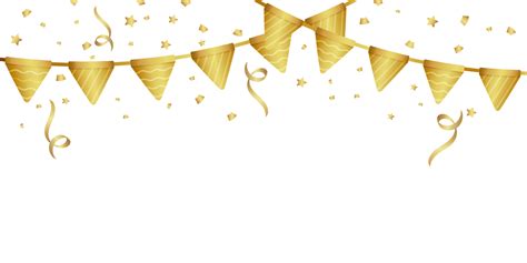 Party Celebration Background With Gold Confetti And Flags 14000330