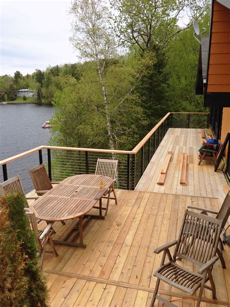 Maybe you would like to learn more about one of these? Lake house in Montreal, Canada. Elevated deck update with ...