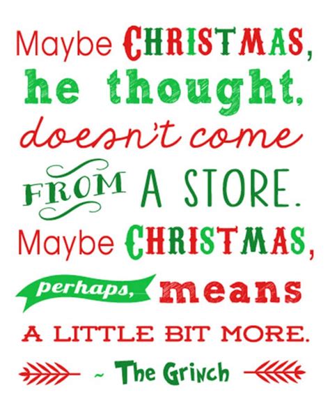 Free Christmas Printables Grinch Quote 15 More Happiness Is Homemade