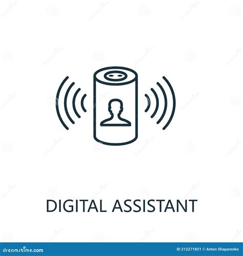 Digital Assistant Outline Icon Thin Line Style From Smart Home Icons