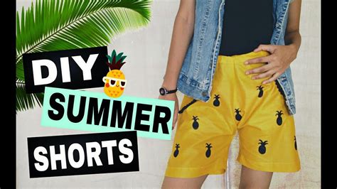Diy Summer Shorts In 15 Min Paint Your Favourite Pattern And Make It