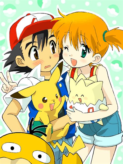 Pikachu Ash Ketchum Misty Psyduck And Togepi Pokemon And More