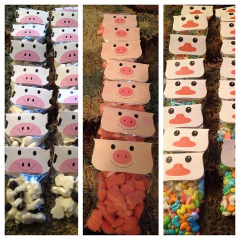 There Are Several Pictures Of Pigs Made Out Of Candy And Marshmallows