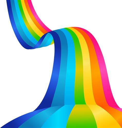 Straight Rainbow Png Rainbow Road No Background Clipart Full Size