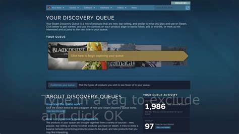 How To Customize Your Discovery Queue On Steam Youtube