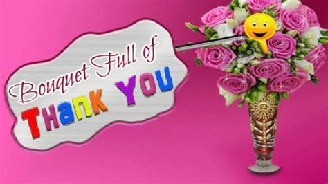 The thank you gifs may be used on non profit personal and educational websites. Thank You Greeting Ecard With Flowers. Free For Everyone ...
